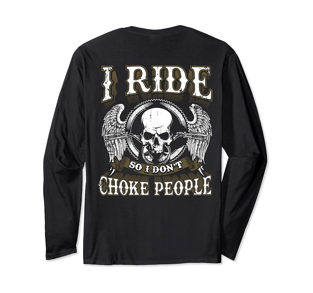 Amazon.com: Ride Choke People Biker Wings Skull Motorcycle Long